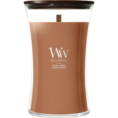 WOODWICK BOUGIE PARFUMÉE  GRANDE BOUGIE SABLIER  AMBRE RADIEUX  CADEAUX PARFAITS POUR FEMMES 2670665E