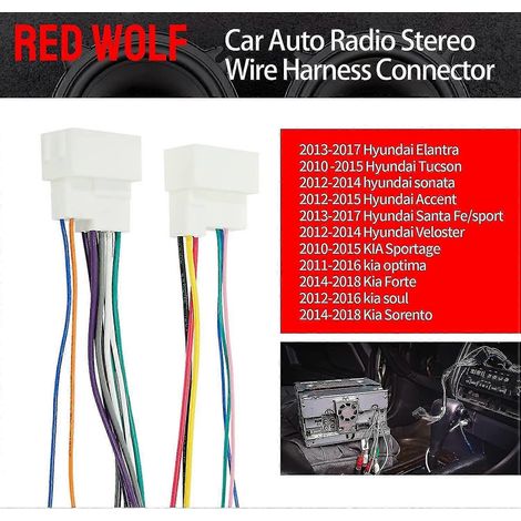 Faisceau de câbles radio compatible avec les lecteurs CD stéréo MP3 et MP3. Connecteur de prise compatible. (1/5)