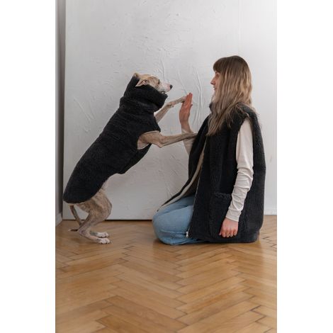 Chaleco de lana para perro - Carbón 1 (1/5)