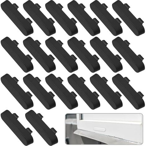 Cache-gouttières - 20 pièces - Bouchons de drainage pour fenêtres en PVC - Remplacement pour grilles d'aération d'appui de fenêtre - Noir (1/5)
