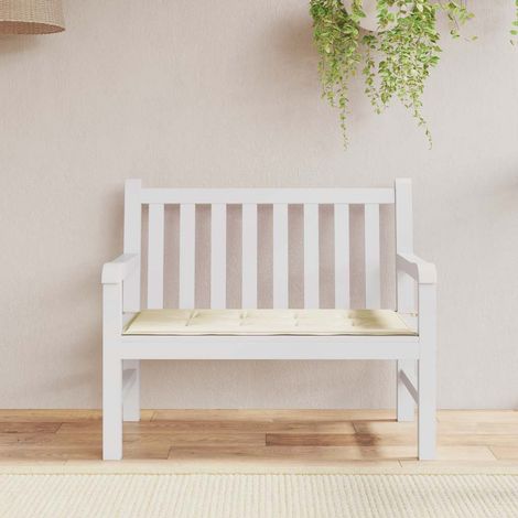 Coussin de banc de jardin-Coussin de banquette de jardin crème 100x50x4 cm tissu oxford (1/5)