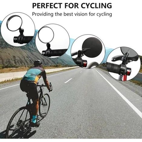 Retroviseur Velo,Retroviseur Trotinette Electrique, 360° Réglable,Vélo Vue Arrière,Réglable Rotatif Guidon Monté,2PCS (1/5)