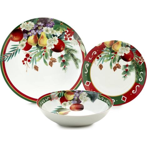 Servizio piatti porcellana Fade Apple 18 pz