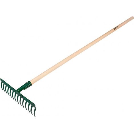 herramienta de jardinería verto 15g057 mango madera 14 dientes (1/4)