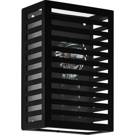 Applique Esterno Contemporanea Alamonte 3 Alluminio Nero 1 Luce E27 (1/4)