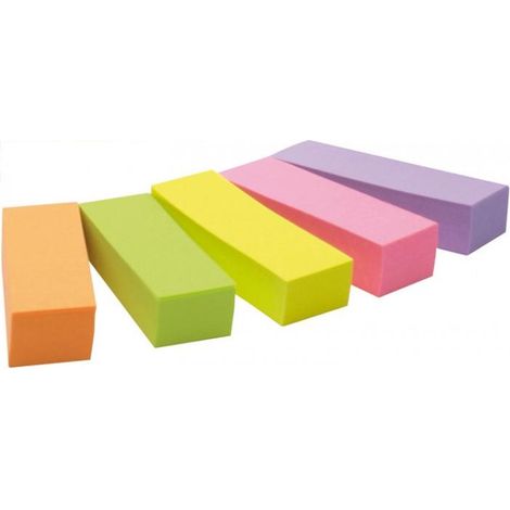 Post-it Nota adesiva, memo 670-5 15 mm x 50 mm Giallo Neon , Rosa neon, Verde Neon, Arancione Neon , Viola neon 500 Fog (1/3)