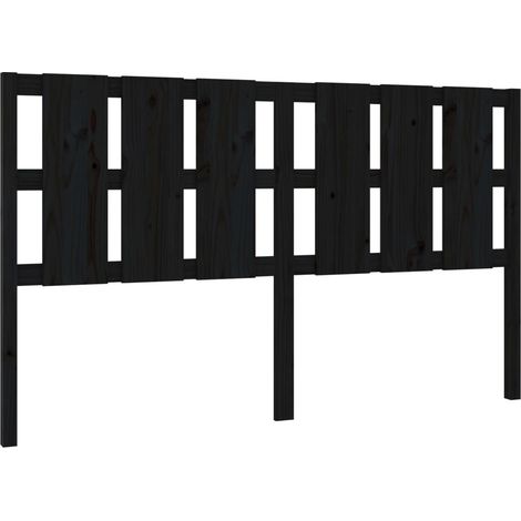 Maison Exclusive - Cabecero de cama madera maciza de pino negro 1