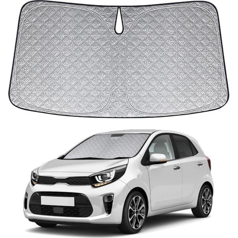 Pare-Soleil pour Pare-Brise Remplacement pour Kia Picanto 2017-2024, Pliable Pare-Soleil pour Pare-Brise de Voiture, Bloque 99% des Rayons UV et Maintient Votre Véhicule au Frais,- (1/5)