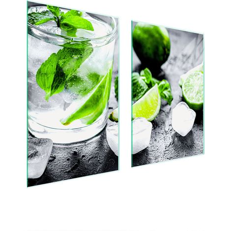 GLASSCHUTZPLATTE FÜR KÜCHE 65x52 LIMETTE (1/5)