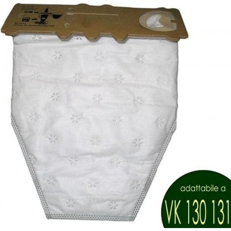 6pz SACCHETTI VK 130 131 IN STOFFA FOLLETTO VORWERK FIBRA