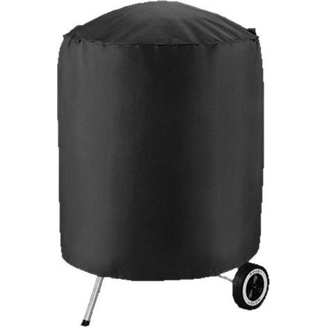 Telo di copertura rotondo per barbecue a carbone, resistente allo sbiadimento e ai raggi UV, di piccole dimensioni, impermeabile e resistente alle intemperie, adatto per barbecue a carbone – 62 x 105  (1/4)