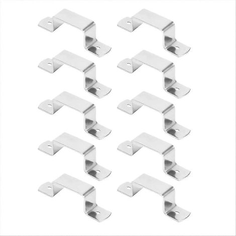 Clips de fixation pour clôture (lot de 10) - Supports de poteaux de clôture - Outil de réparation robuste pour agriculteurs, constructeurs et béton (1/5)
