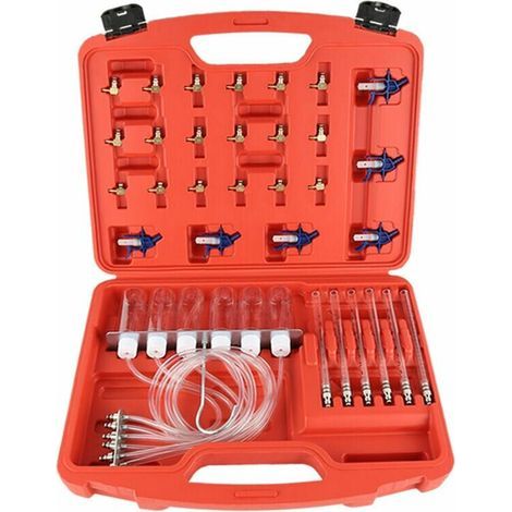 Testeur d'Etancheite Kit Diagnostique Testeur Injecteur Carburant Diesel Common Rail 24 Adaptateurs (1/4)