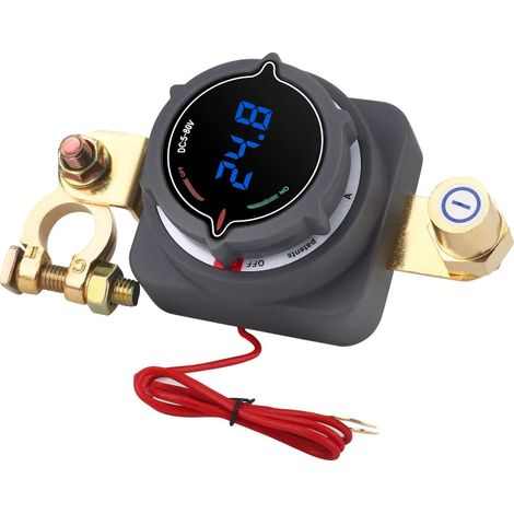 Disjoncteur Batterie Voltmètre Intégré Adapté 12V-48V Auto Bateau Camping-car (1/5)