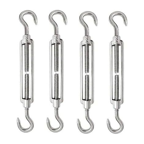Turnbuckle tensioner, wire tensioner hook and hook, cable tensioner, stainless steel tensioner, M8 stainless steel cable tensioner, cable tensioner, stainless steel cable tensioner, M8 turnbuckle, M8 (1/3)