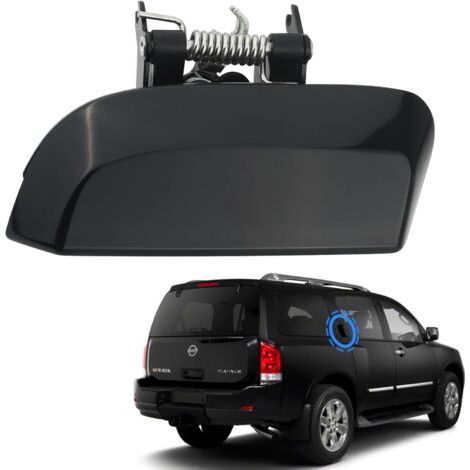 Exterior Door Handle Rear Passenger Right Side Compatible with Nissan Armada 2004-2015 Replaces 82606-7S004 826067S004 Black (1/5)