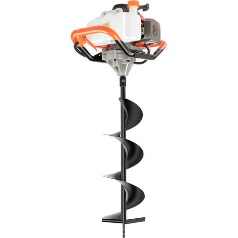 Foreuse de trous de poteaux à moteur à essence 71CC 2 temps Auger Fence Drill, 71CC Trench Digger with 4/6/8" Drill Bit Set (1/5)