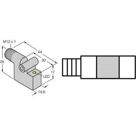 Turck Magnetfeldsensor DC,pnp,no BIM-IKT-AP6X-H1141