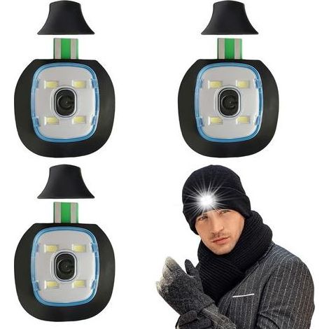 Lot de 3 lumières LED de rechange pour bonnet lumineux avec lumière, lampe de rechange USB rechargeable, ét (1/5)