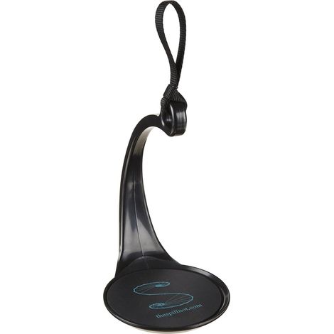 1 Gobelet anti-déversement, poignée en sangle noire, dessous de verre, transport boissons chaudes ou froides, maison bureau restaurant (1/5)