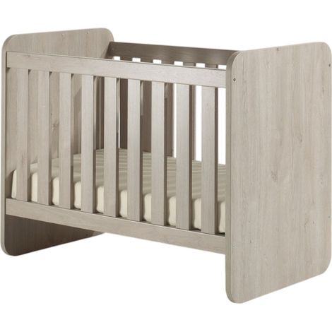 Cuna robusta 60x120 convertible en cama infantil 90x200 color roble claro colección DANY