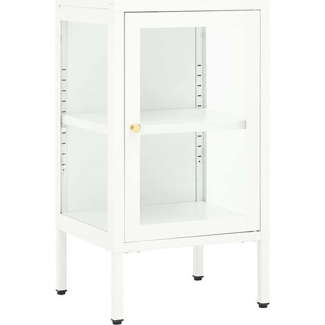 Maison Exclusive - Buffet 38x35x70 cm Métal et verre (1/5)