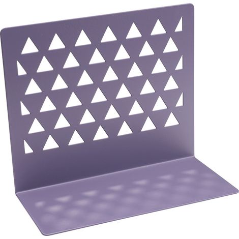 Serre-livres en métal creux, fournitures de bureau à domicile,Violet (1/4)