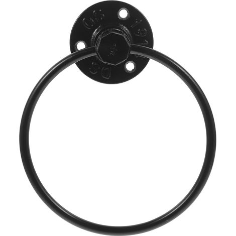 Toallero de pared con aros para baño, accesorios de ducha, estilo industrial, para colgar toallas. (1/5)