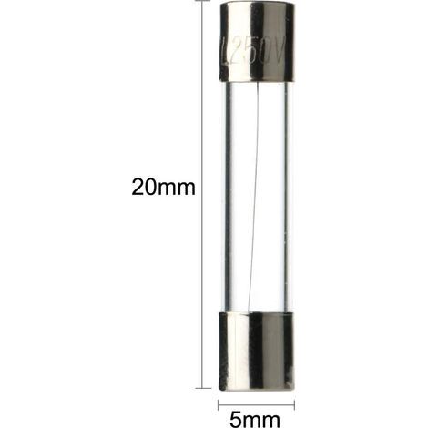 Gebildet 5pcs 5 x 20 mm AGC Portes-fusible en Ligne Type à vis Inline avec Fil 16 AWG + 150pcs 5 x 20 mm fusibles en Verre Coup Rapides pour Voiture (0.5A/1A/2A/3A/4A/5A/8A/10A/15A/20A) (1/4)