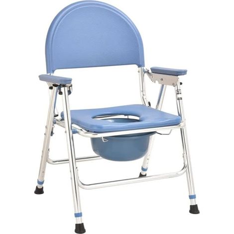 Chaise de toilettes, Identités 811006, pliante Islande, pot amovible,  Livrée avec galette souple (1/3)