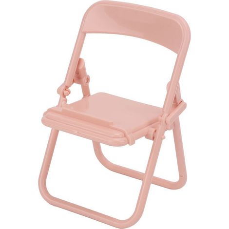 Support Téléphone Portable en TPR - Support Décoratif Portable en Forme de Tabouret, Rose (1/5)