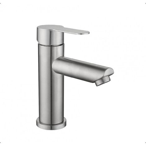Robinet de lavabo de salle de bain en alliage de nickel et acier inoxydable (1/5)