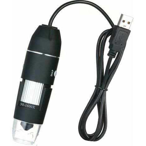 Microscope electronique HD de microscope a zoom numerique 1600 fois USB avesupport en metal (1/5)