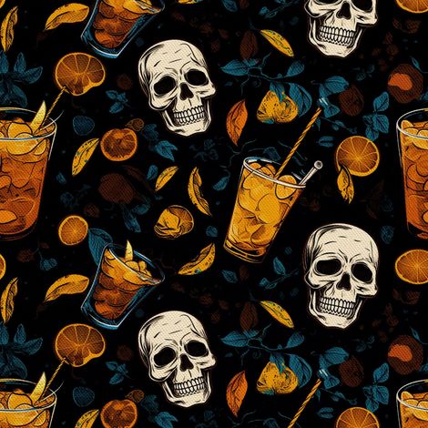 Tela decorativa para exteriores Oxford - Motivo de calavera I DX4670 (1/5)