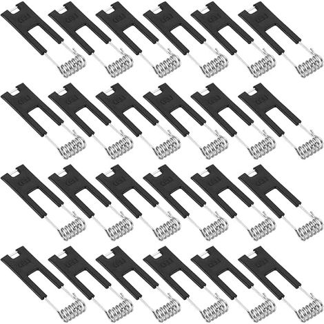 24 Paquet 66x19mm Plafonnier Ressort Pinces pour Plafond Lampe Noir (1/5)