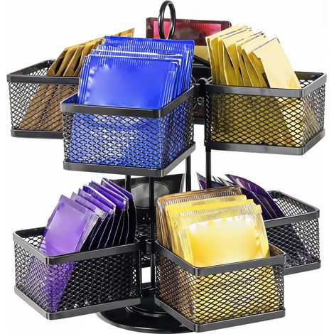 Porte-sachets de thé rotatif à 360 degrés (1/4)