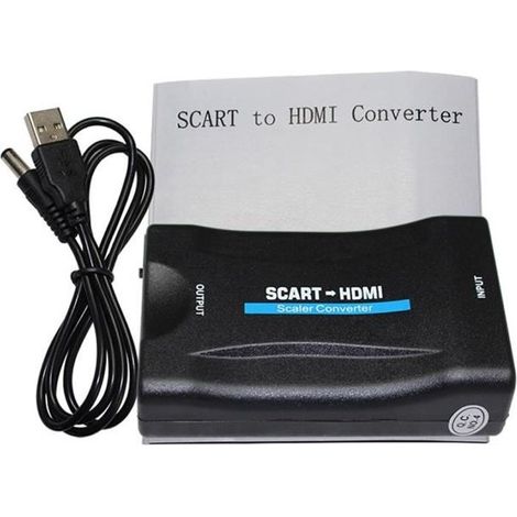 Convertisseur Péritel-HDMI - KILYE - Adaptateur 1080P - Support PAL/NTSC - Plug and Play - Câble USB inclus