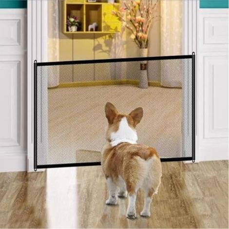 Barriere de Securite Chien, Barriere Escalier, 180x72cm Porte Magique pour ChienBarrière Animaux, Amovible, pour Chat Chien Animal (1/5)