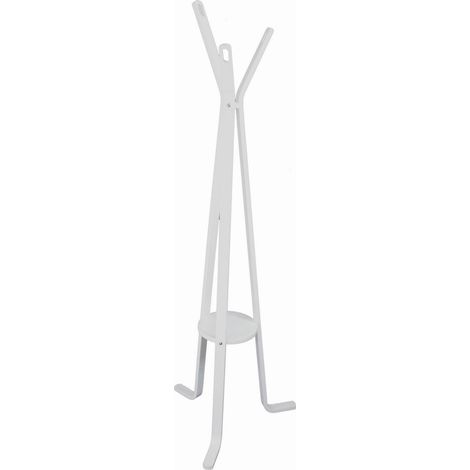 Attaccapanni a stelo legno bianco 3 braccia cm 50h170