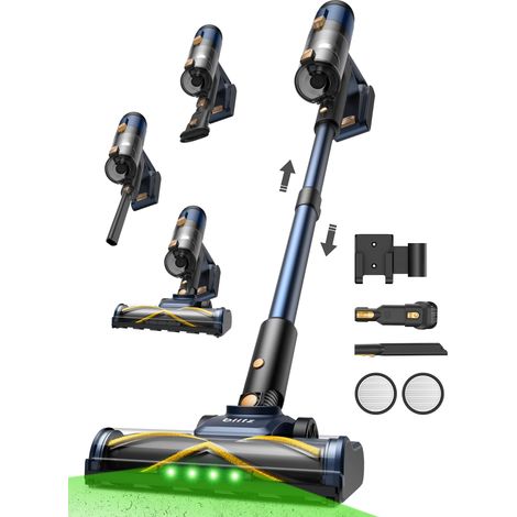 Aspirateur Balai sans Fil, 50Min/50Kpa/450W Aspirateur sans Fil Puissant, Brosse pour Sol améliorée,Technologie GreenEye,Chargement Mural, Aspirateur pour Tapis,Sols,Poils d'animaux (1/5)