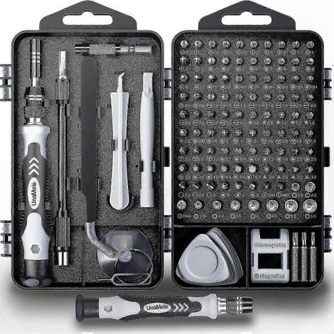 Kit de réparation informatique, ensemble de tournevis de précision 122 en 1 pour la réparation d'ordinateurs portables, comprenant 101 embouts magnétiques et 21 outils professionnels compatibles avec (1/3)
