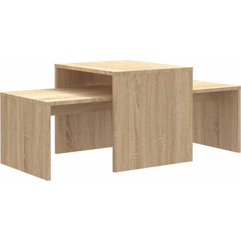 Mesa de centro madera contrachapada color roble 100x48x40 cm vidaXL