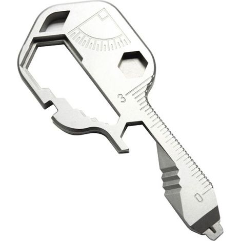 24-in-1 Multifunktions-Schlüsselanhänger, tragbares und vielseitiges Outdoor-Werkzeug: Edelstahlschraubendreher, Flaschenöffner, ideal für Camping und Heimwerkerarbeiten. (1/5)