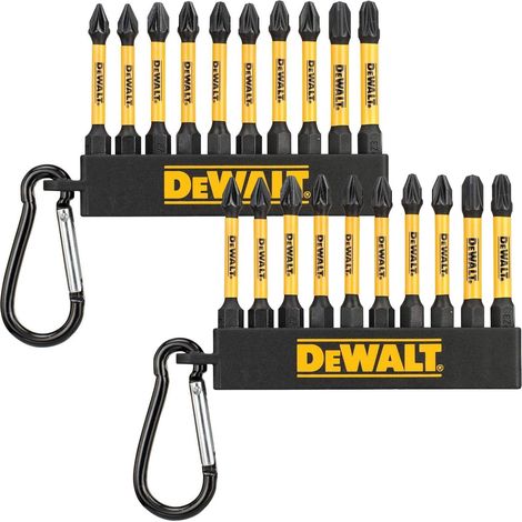 Dewalt 20 Piece FLEXTORQ Screwdriver High Impact Rated Bit Set 57mm PZ2 Key Ring (1/5)