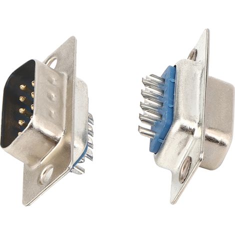 Connecteur RS232 DB9 femelle à souder 40 pièces, prise bleue pour moniteur, composant industriel (1/5)