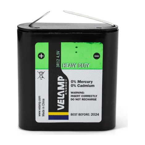 Pila salina de 4,5V 3R12 VELAMP (1/2)