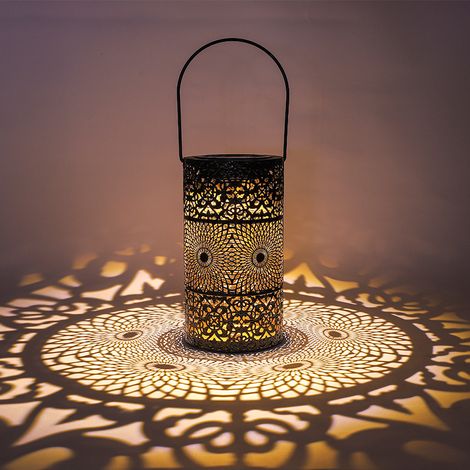 Lampes solaires de jardin en métal, éclairage extérieur solaire pour jardins, terrasses, balcons et camping.