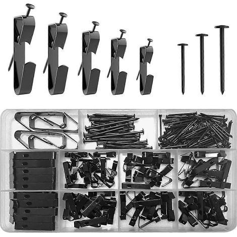 Kit de fixation pour cadres photo (220 pièces), 5 tailles disponibles. Convient pour tableaux, toiles et miroirs.- (1/5)