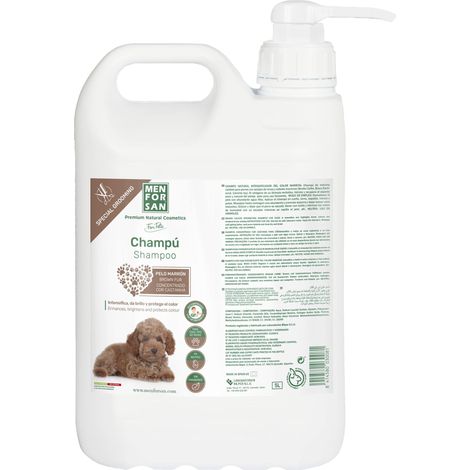 Menforsan Shampoo per Cani dal Manto Marrone, 5L, Intensifica il Colore Naturale (1/5)