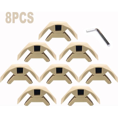 Connecteur Rapide pour Planches – Serre-joint d‘Assemblage pour Fabrication de Meubles (Naturel, Lot de 8 pièces) (1/5)
